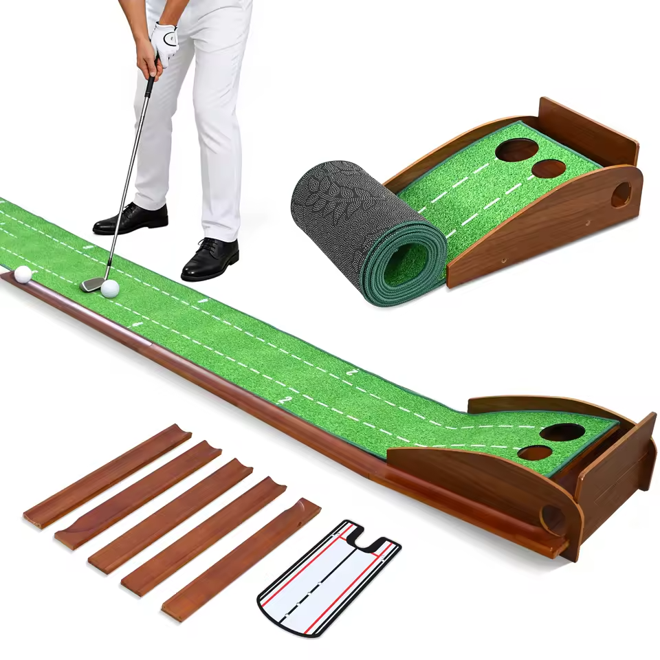 Despiece de la alfombra de putting Puttora con rampa extensible de madera